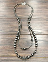 2-strand Navajo Bead Necklace 40 inch