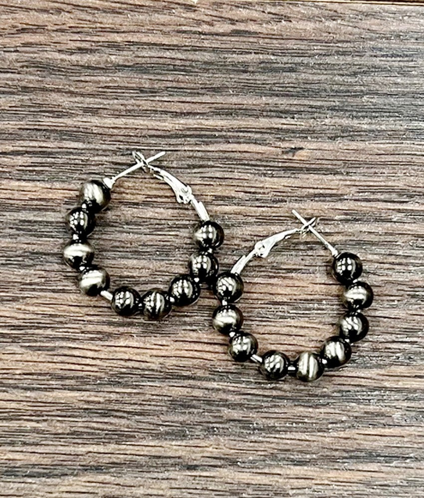 6mm Polish Navajo Bead Earrings