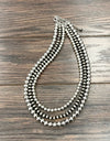 3 strand two-tone Navajo bead necklace