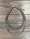 4-strand Navajo bead necklace 16-22 inch