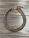 6-strand copper Navajo bead necklace 4 mm