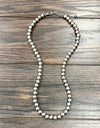 10 mm Silver Navajo Bead Necklace - 24 inch
