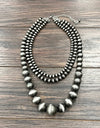 3-strand graduated Navajo bead necklace 24 inch