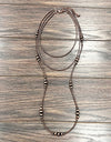 3-strand copper 36-41 inch necklace
