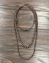 3-strand copper 16,24,30inch long necklace