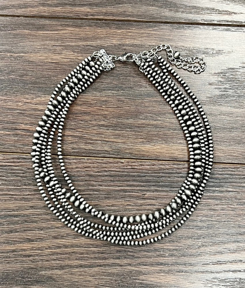 6-Strand 16,17,18 inches Navajo Bead Necklace