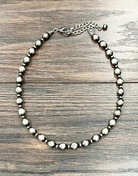 10mm Oval Navajo Bead Necklace