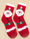 Christmas Holiday Warm Coral Fleece Fuzzy Socks - Santa