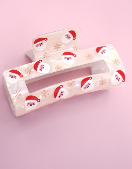 Holiday Hair Claw Clip - Santa/Snowflake
