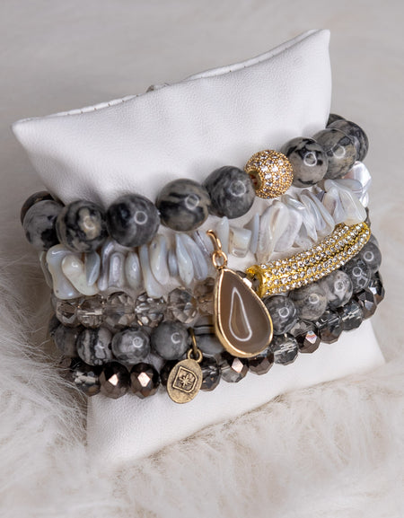 Ghana Light Gray Bracelet Set