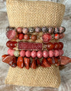 Ghana Bracelet Set Red Jasper