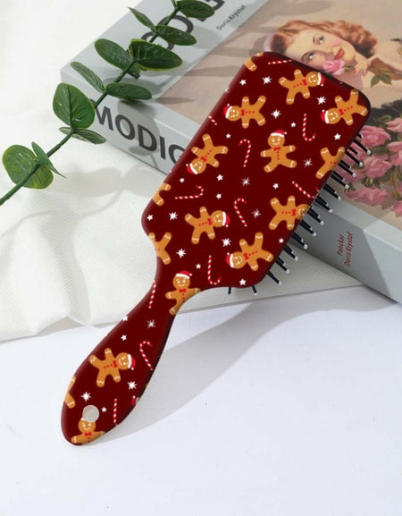 Christmas Paddle Hair Brush - Gingerbread