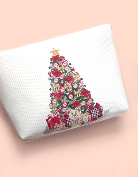 Christmas Makeup Bag - Christmas Tree Bear