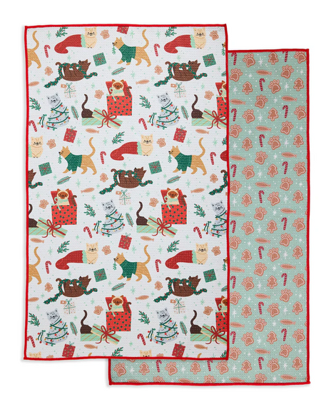 Christmas Kitty Towel