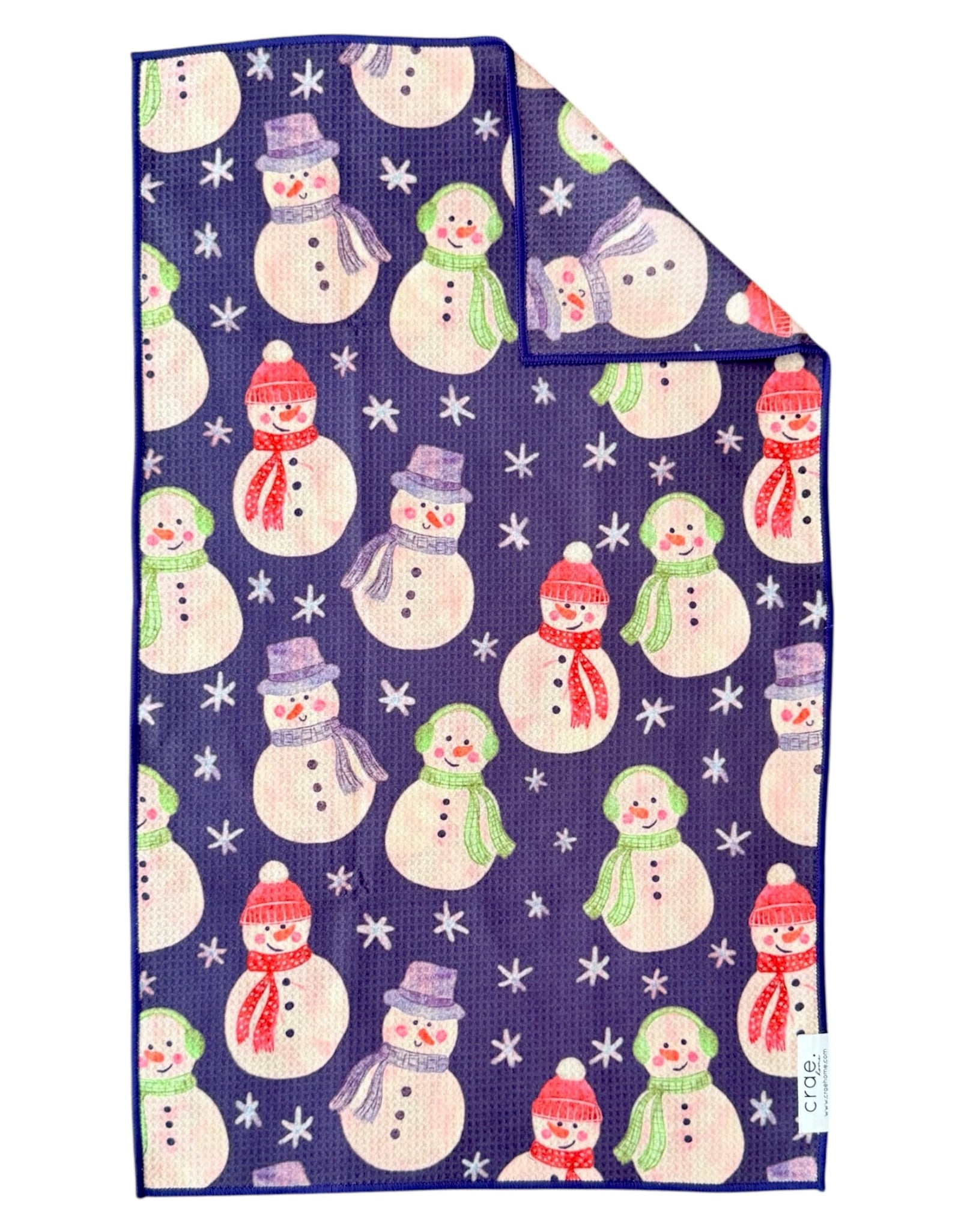 Snowy Smiles Double-Sided Towel
