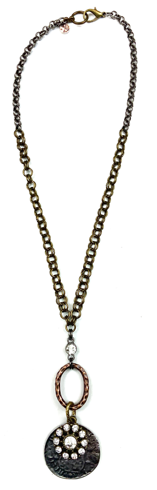 SHORT SIMPLE ON CHAIN W/COIN & BLING