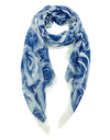 Rose Scarf - Blue