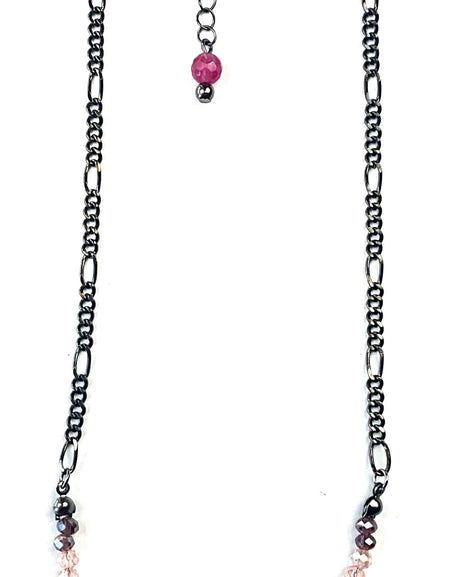 SHORT BEADING & CHAIN W/CENTER CLUSTER Necklace