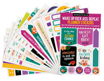 Essentials Wake Up, Kick Ass, Repeat. Planner Stickers