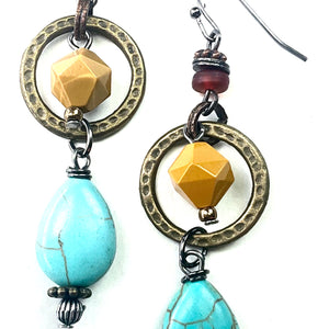 Beaded Linear Earrings