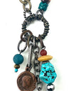 Mixed Dangles Necklace With Coins on Chain
