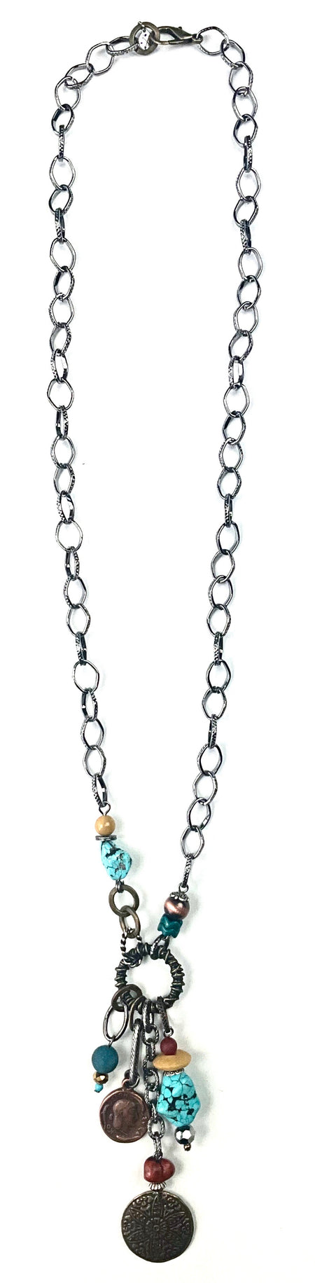 Mixed Dangles with Coin Necklace