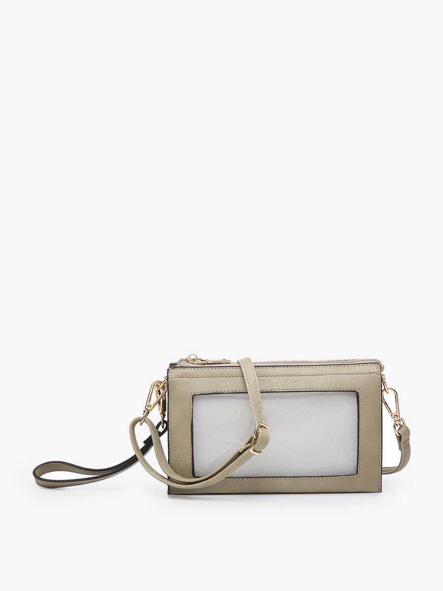 Maeve 3 Compartment Crossbody w/ Clear Window - Willow