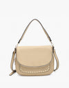 Monet Crossbody/Messenger w/ Stud Details - Pear