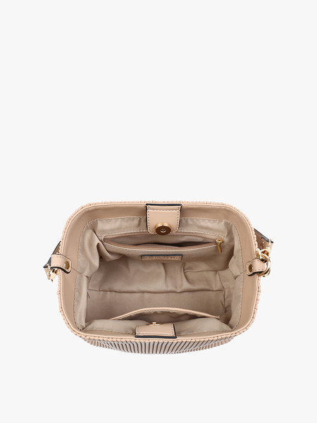 Dove Pleated Satchel w/ Large Handle - Fig