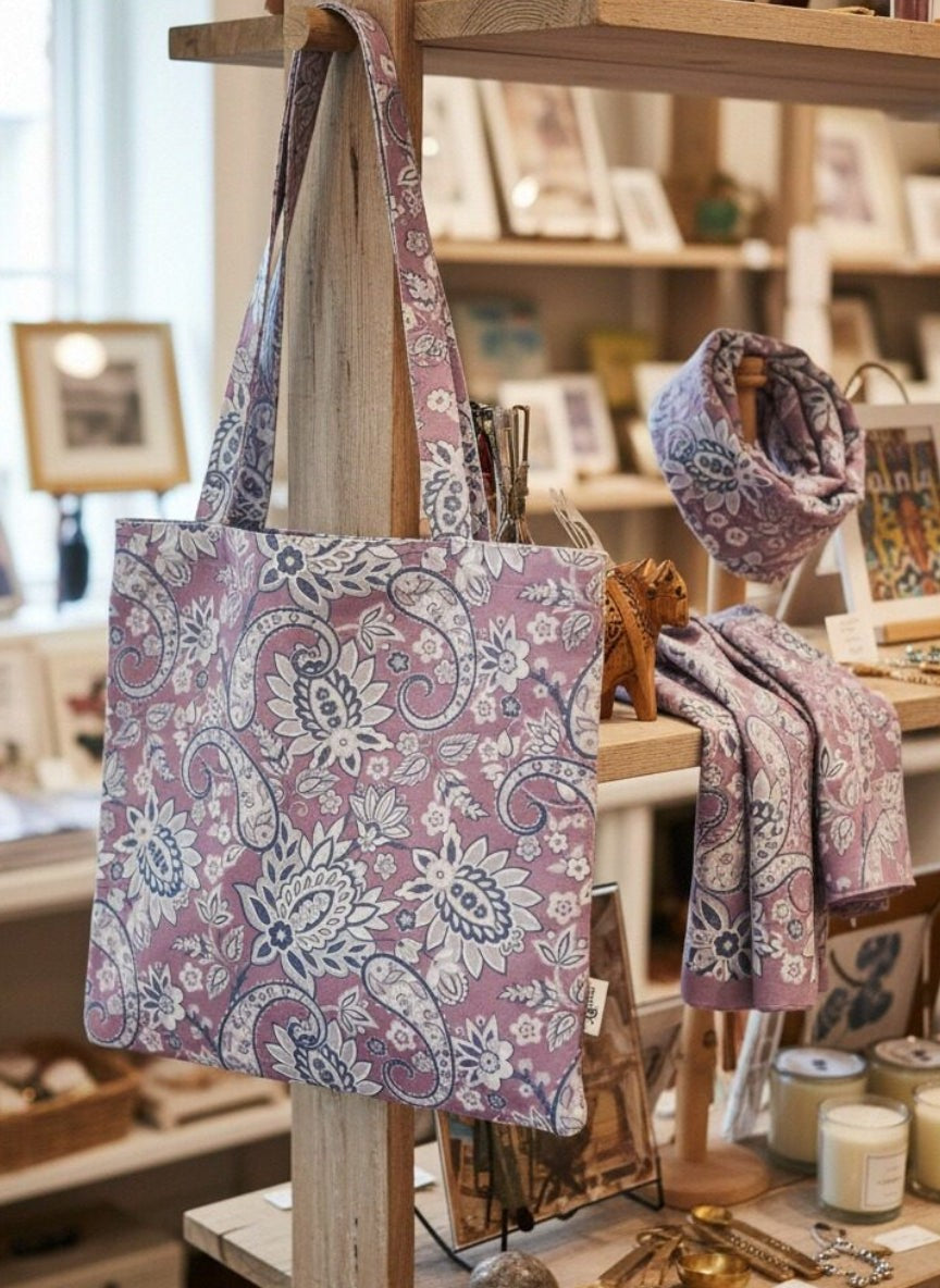 Art-inspired Premium Printed Shoulder Bag--vintage Paisley