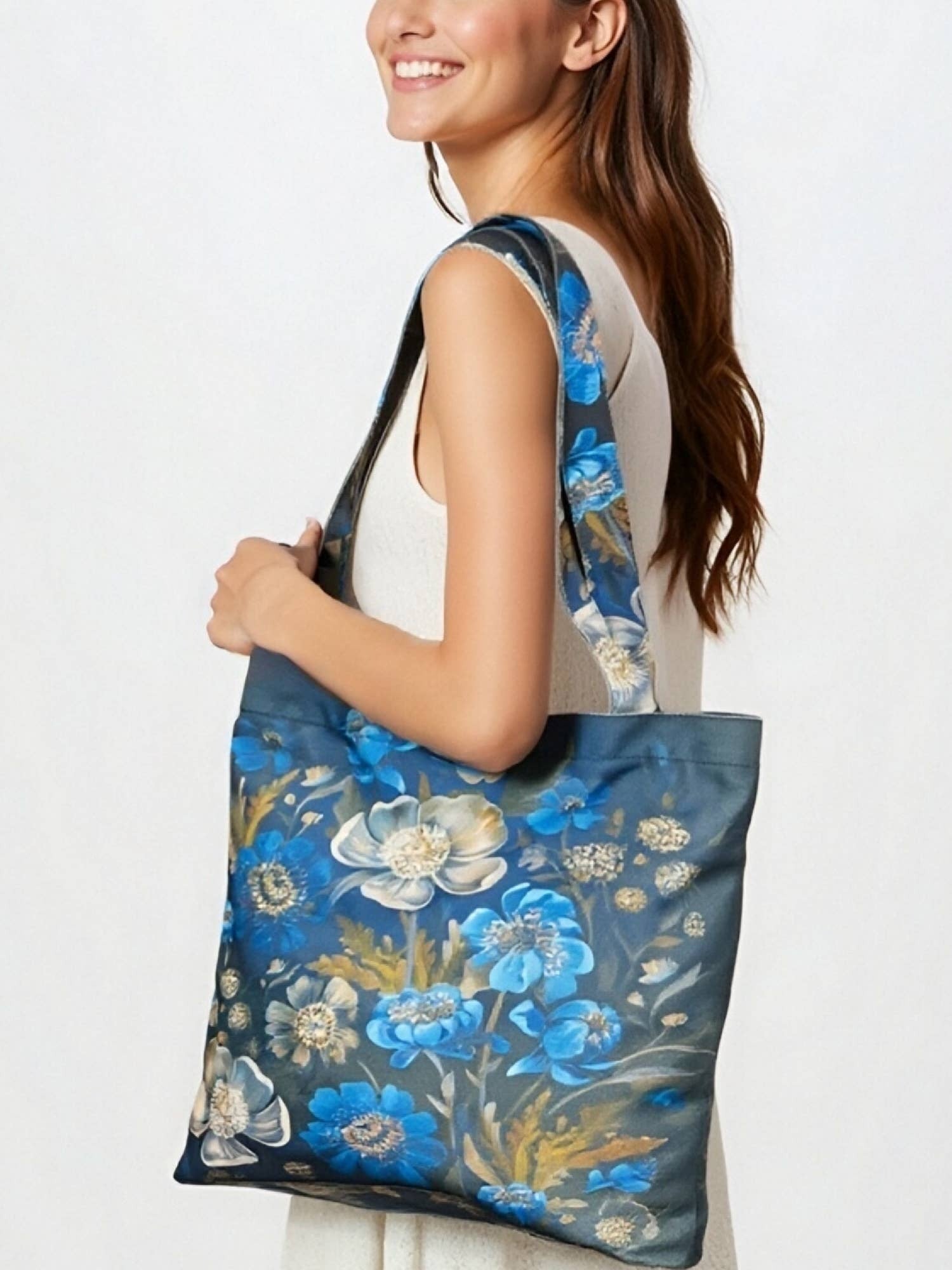 Blue Poppy Tote Bag