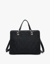 Nancy Woven Diamond Tote -Black