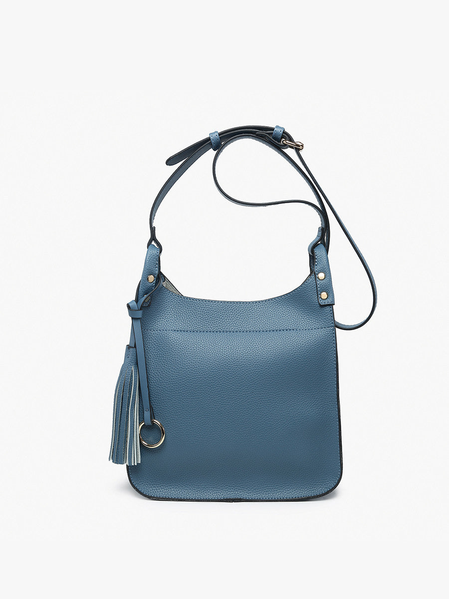 Lucinda Square Crossbody w/ Tassels - Navy