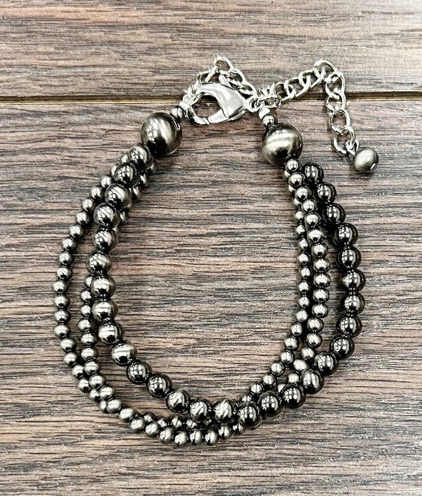 Polish Western Bead Strand Adjustable Bracelet