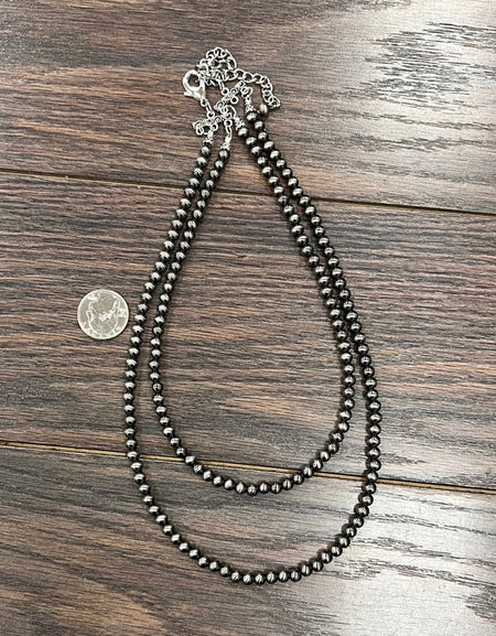 20” Polish 2-strand Navajo Bead Necklace