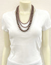 3-Strand Copper Navajo Bead Necklace 24”