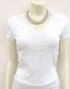 Silver 3-strand 18” Navajo Bead Necklace