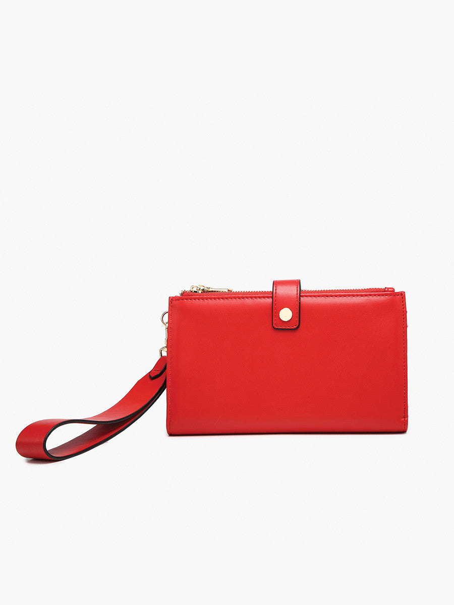 Lark Zip-Top Wallet w/ Wristlet Strap - Cherry Red