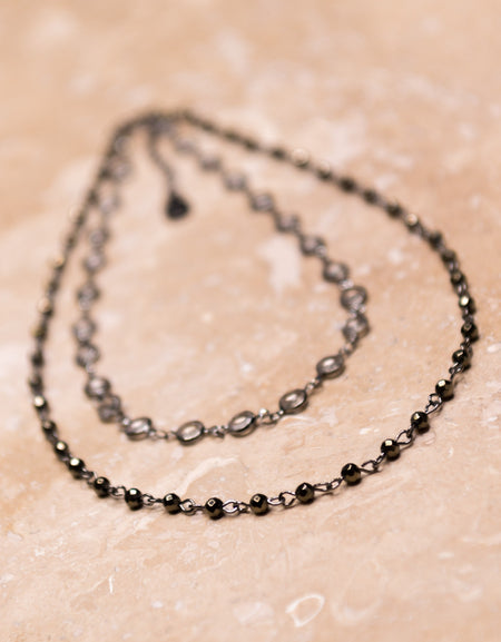 Kadee Necklace Clear/hematite