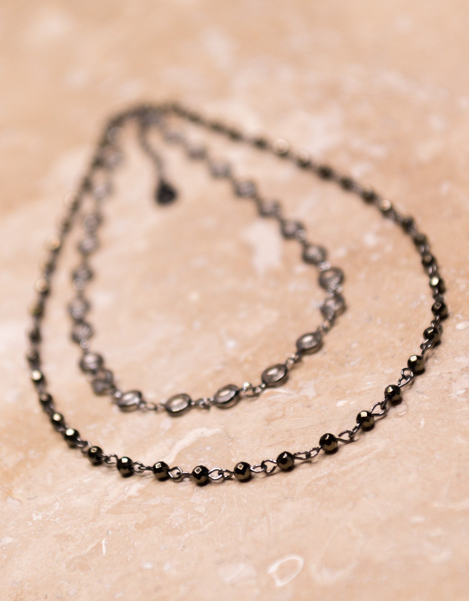 Kadee Necklace Clear/hematite