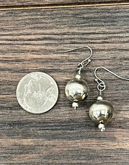 Silver Navajo Bead Earring