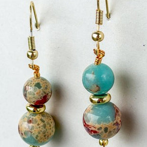 Ruthie Earrings - Imperial Jasper