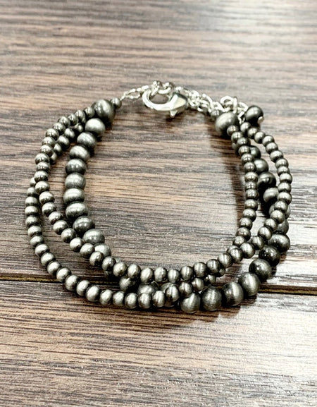 Traditional Navajo Bead Strand Adjustable Bracelet