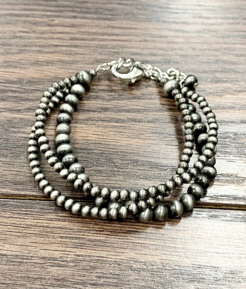 Traditional Navajo Bead Strand Adjustable Bracelet