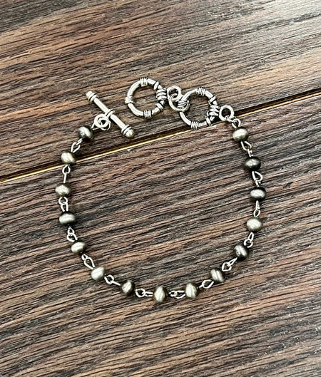 Traditional Navajo Bead Toggle Adjustable Bracelet
