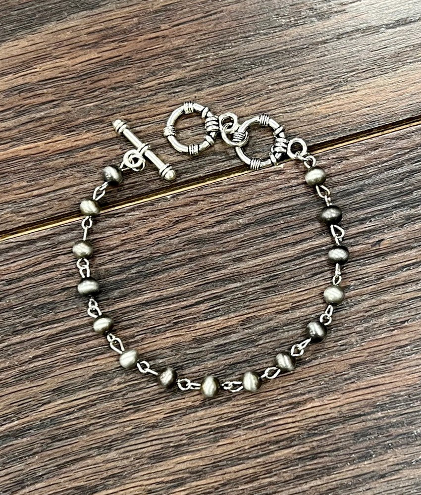 Traditional Navajo Bead Toggle Adjustable Bracelet