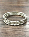 4mm Silver Western Bead Wrap Bracelet