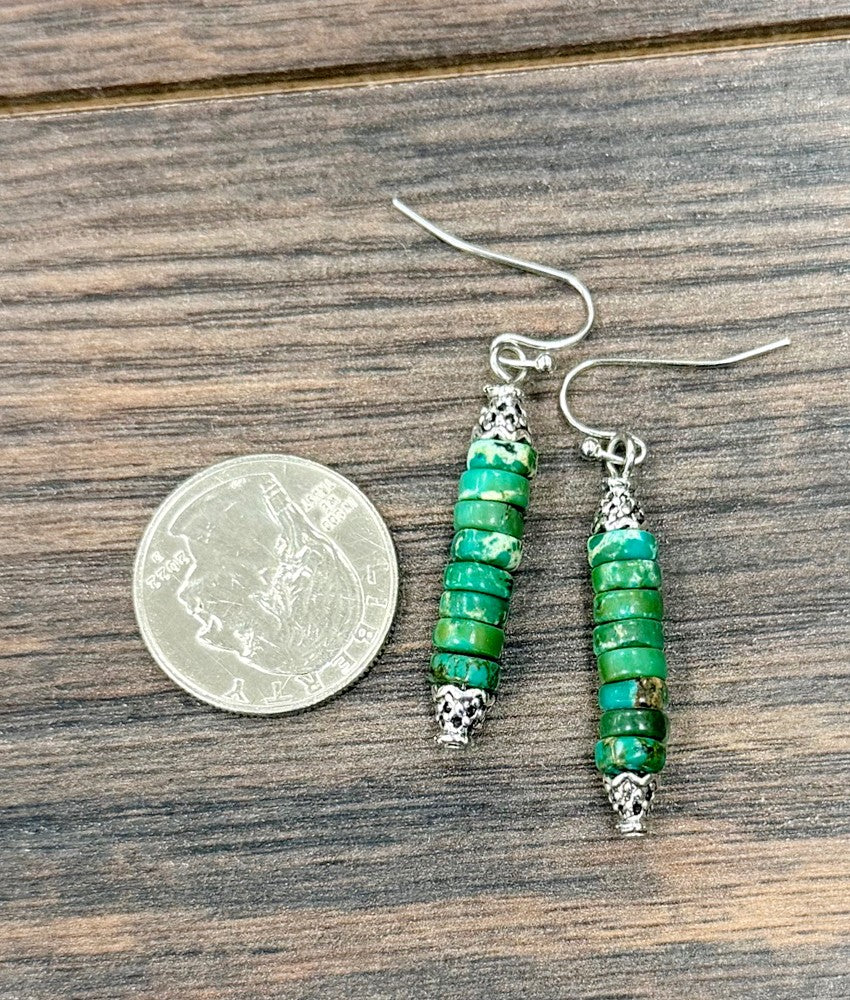 6mm Rondell Gemstone Earrings - Jasper