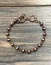 Copper Western Bead Adjustable Toggle Bracelet