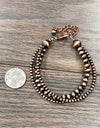 Copper Western Bead 3-Strand Adjustable Bracelet